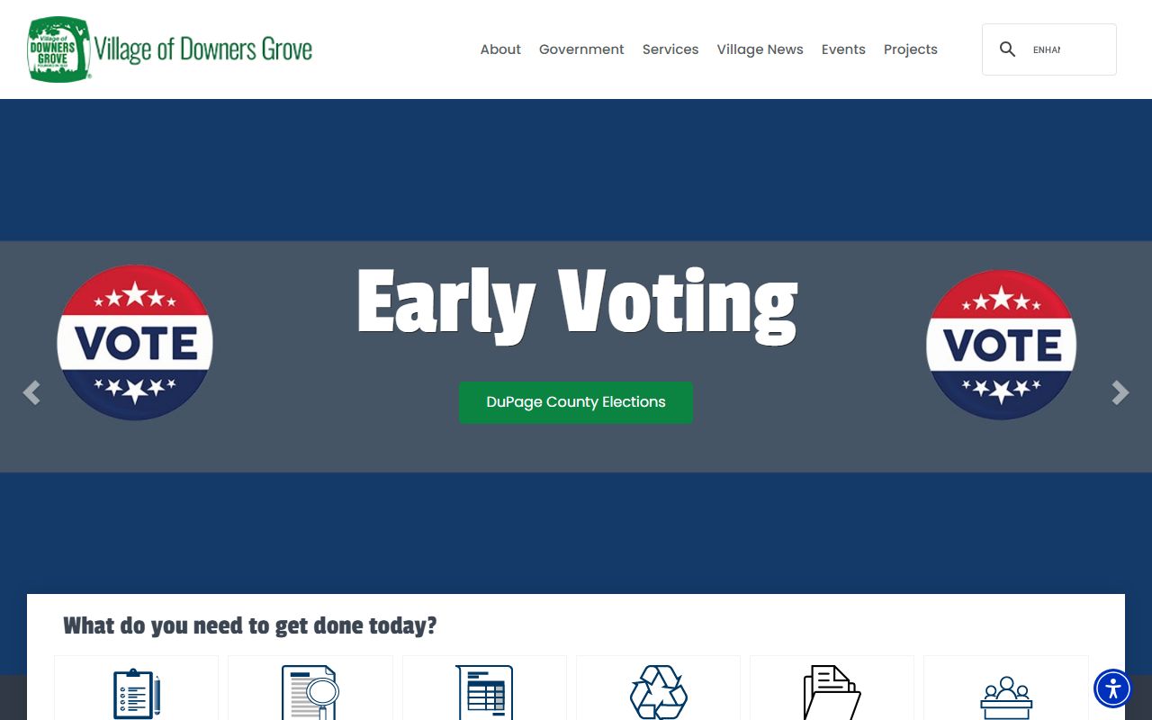Downers Grove village portal for arrest records and public records access