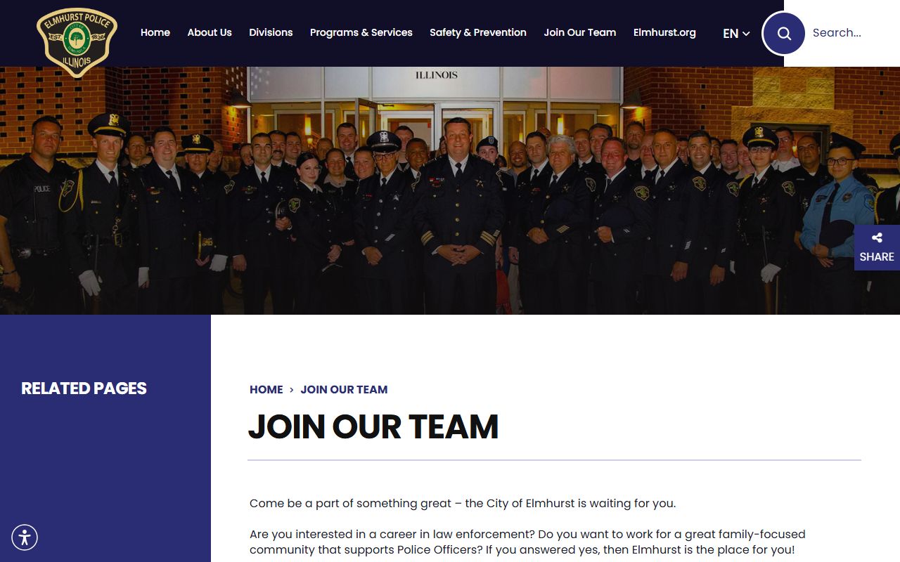 Elmhurst Police Department page for arrest records