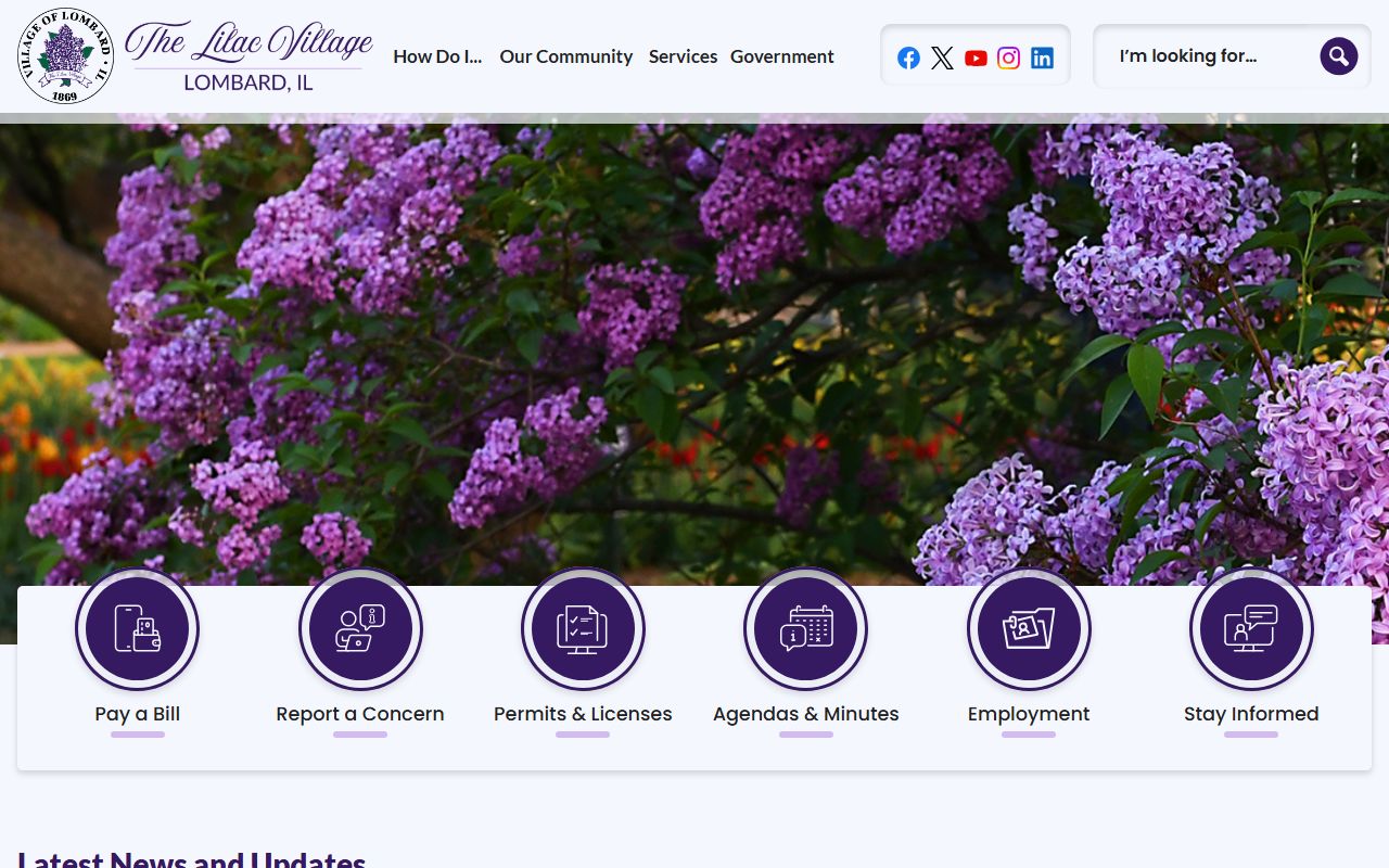 Village of Lombard portal for police department arrest records