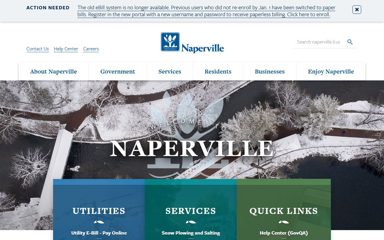Naperville Police Department city portal for arrest records