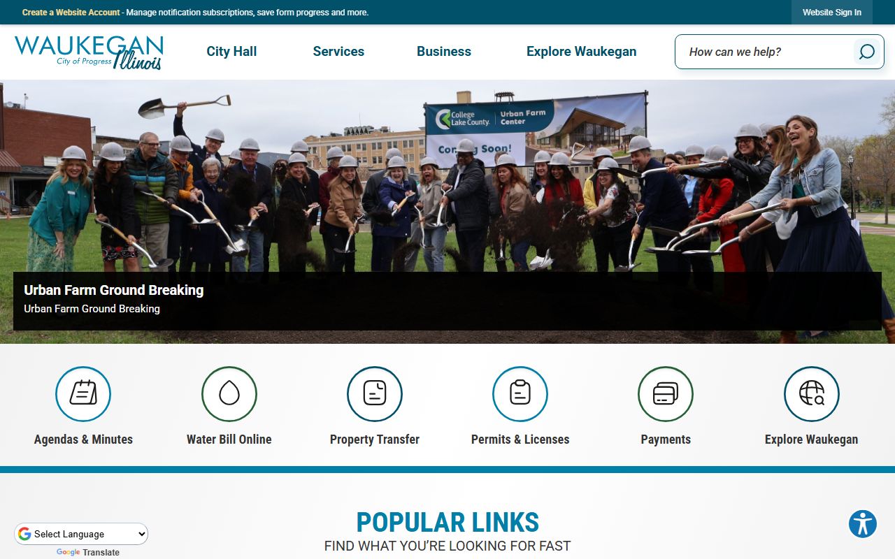 Waukegan Police Department city portal for arrest records