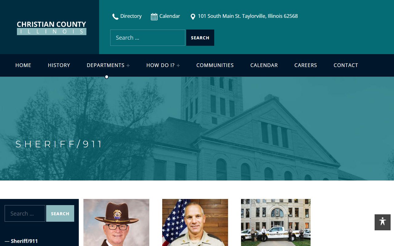 Christian County Sheriff's Office page for arrest records information