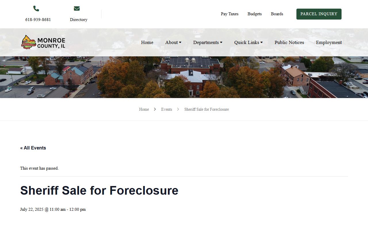 Monroe County Sheriff's Office website for arrest records access